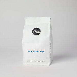 In a Silent Way. 250 gram package of Linea Caffe's Organic Whole Bean Coffee