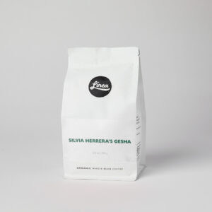 Mexico Silvia Herreras Gesha. 250 gram package of Linea Caffe's Organic Whole Bean Coffee