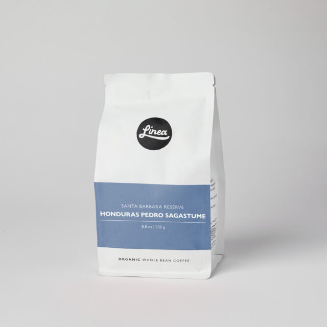 Honduras Pedro Sagastume 250 gram package of Linea Caffe's Organic Whole Bean Coffee